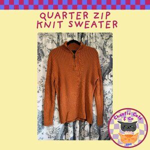 Quarter Zip Knit Sweater